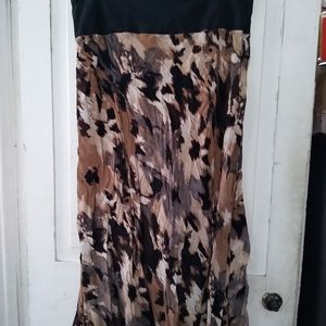 George size XL (16/18) animal print maxi skirt